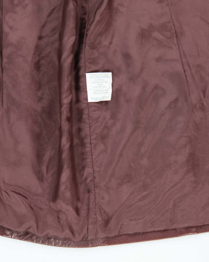Vintage Y2k 00s Danier Long Leather Jacket - L
