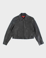 Vintage 90s Anne Klein Leather Jacket - L
