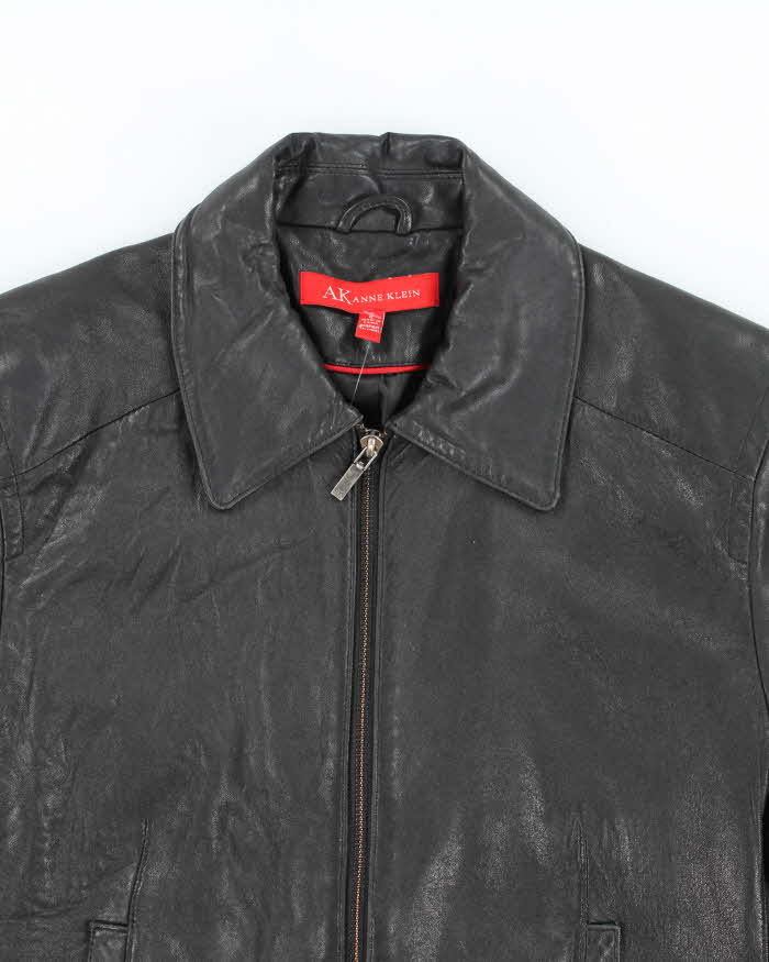 Vintage 90s Anne Klein Leather Jacket - L