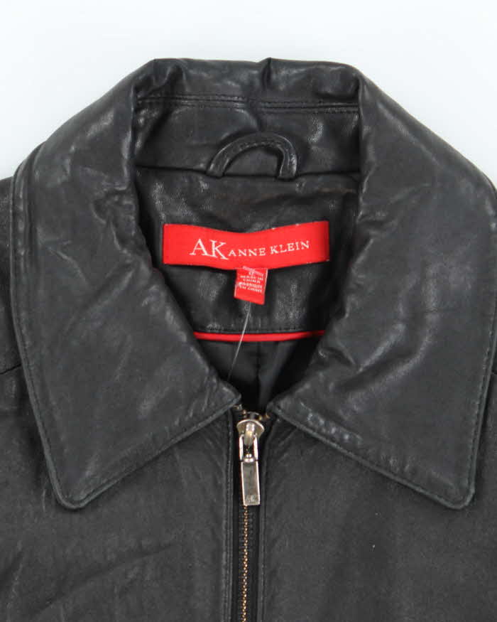 Vintage 90s Anne Klein Leather Jacket - L