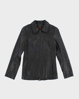 Vintage Danier Black Zip-Up Leather Jacket - S