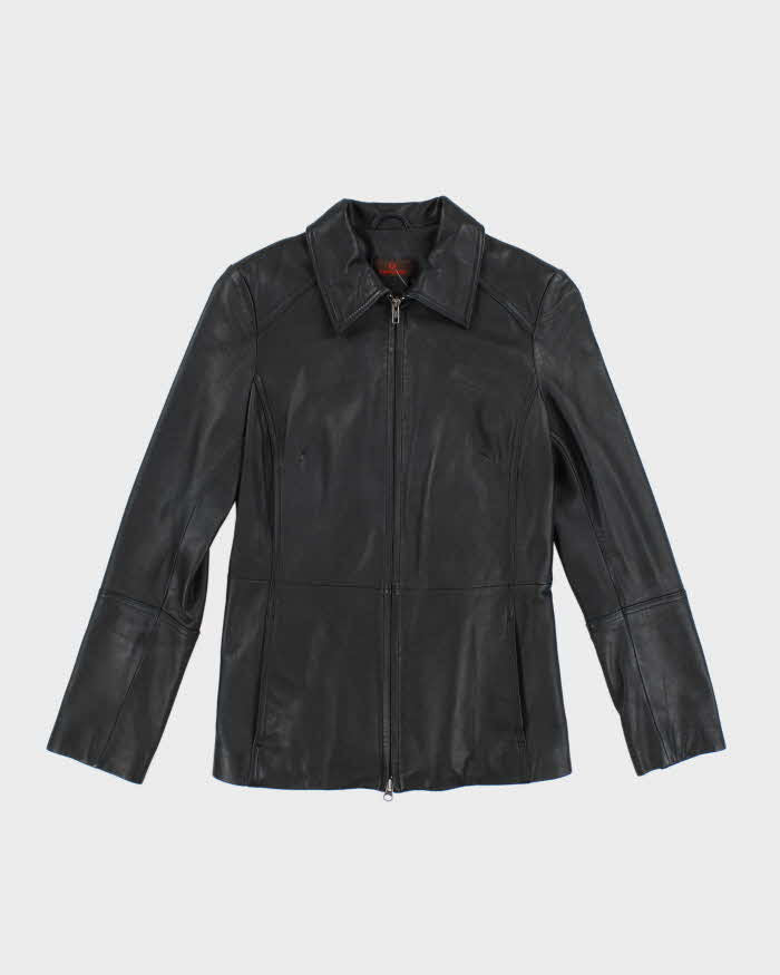 Vintage Danier Black Zip-Up Leather Jacket - S