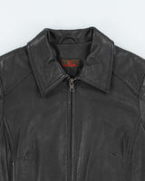 Vintage Danier Black Zip-Up Leather Jacket - S