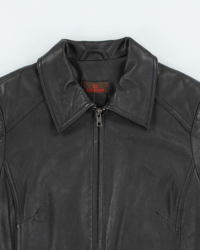 Vintage Danier Black Zip-Up Leather Jacket - S