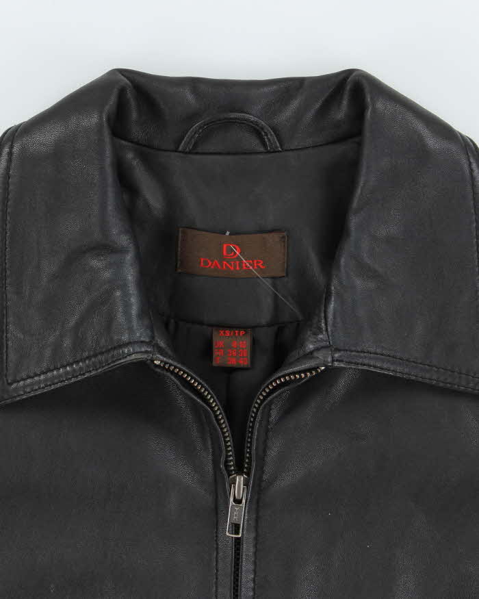 Vintage Danier Black Zip-Up Leather Jacket - S