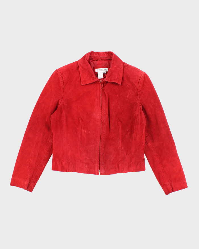 Vintage Cold Water Creek Red Suede Jacket - M – Rokit