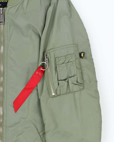 Vintage Women's Alpha Industries Long Lightweight Flight Jacket - M