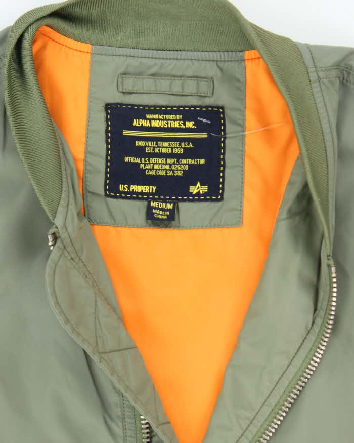 Vintage Women's Alpha Industries Long Lightweight Flight Jacket - M