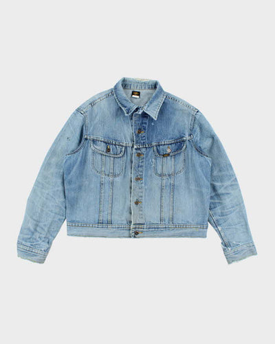 Vintage 90's Lee Faded Light Wash Denim Jacket - S
