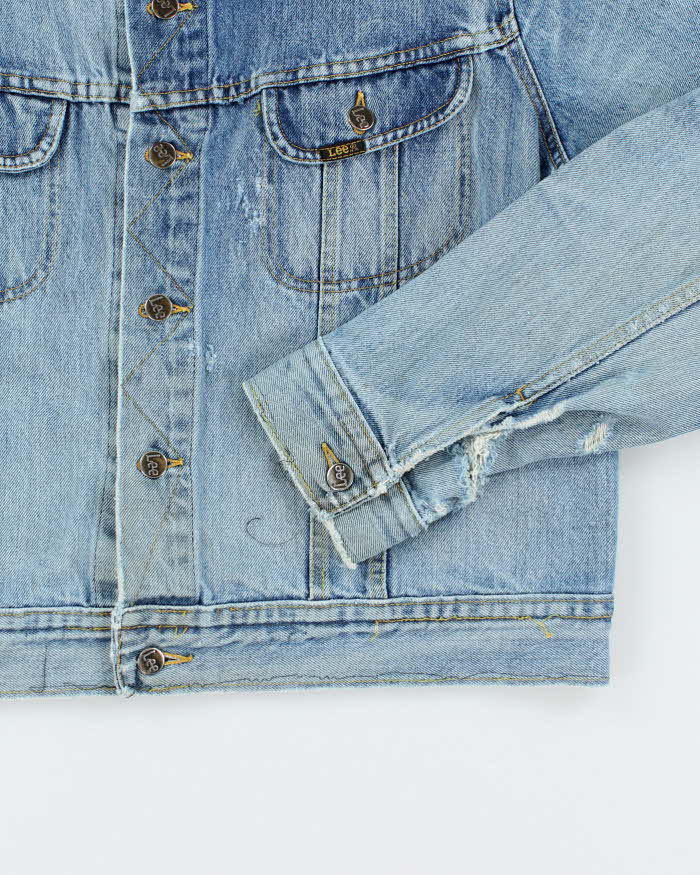 Vintage 90's Lee Faded Light Wash Denim Jacket - S