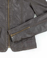 Vintage Y2k 00s Miss Sixty Brown Leather Jacket - XS