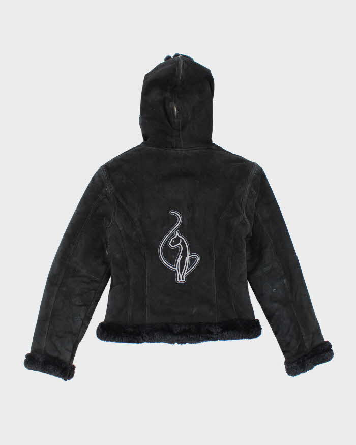 Vintage Y2k 00s Baby Phat Suede Hooded Jacket - S
