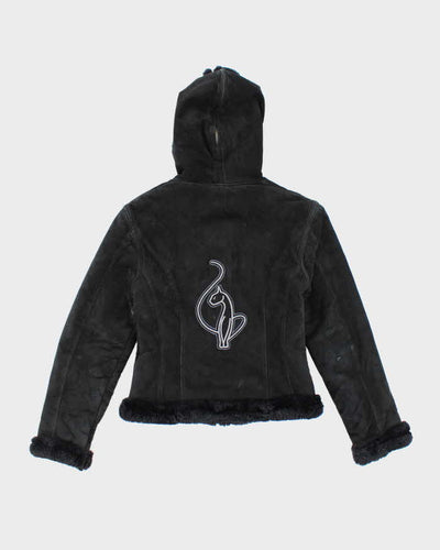 Vintage Y2k 00s Baby Phat Suede Hooded Jacket - S