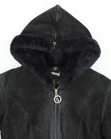 Vintage Y2k 00s Baby Phat Suede Hooded Jacket - S