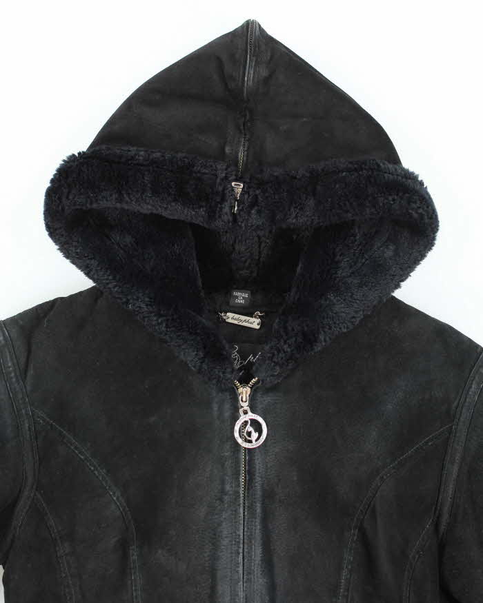 Vintage Y2k 00s Baby Phat Suede Hooded Jacket - S