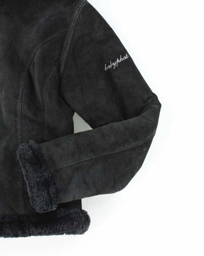 Vintage Y2k 00s Baby Phat Suede Hooded Jacket - S