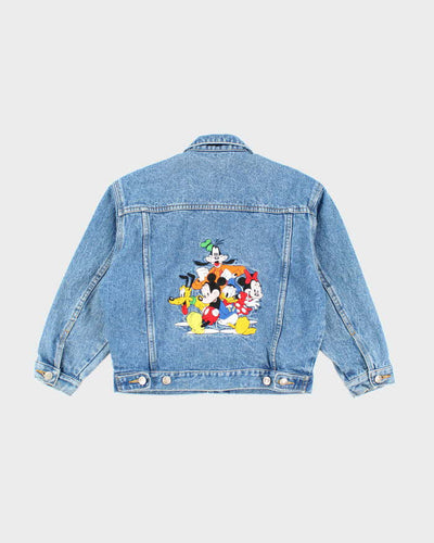 Vintage Y2K Women's Disney Embroidered Denim Jacket - S