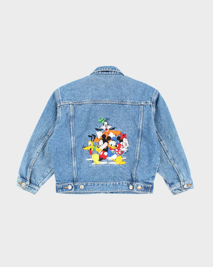 Vintage Y2K Women's Disney Embroidered Denim Jacket - S
