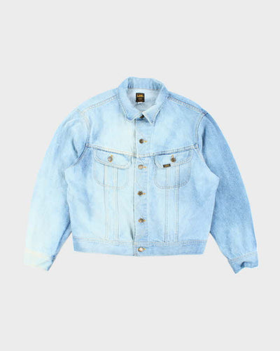 Vintage 80s Lee Button Up Light Blue Denim Jacket - L