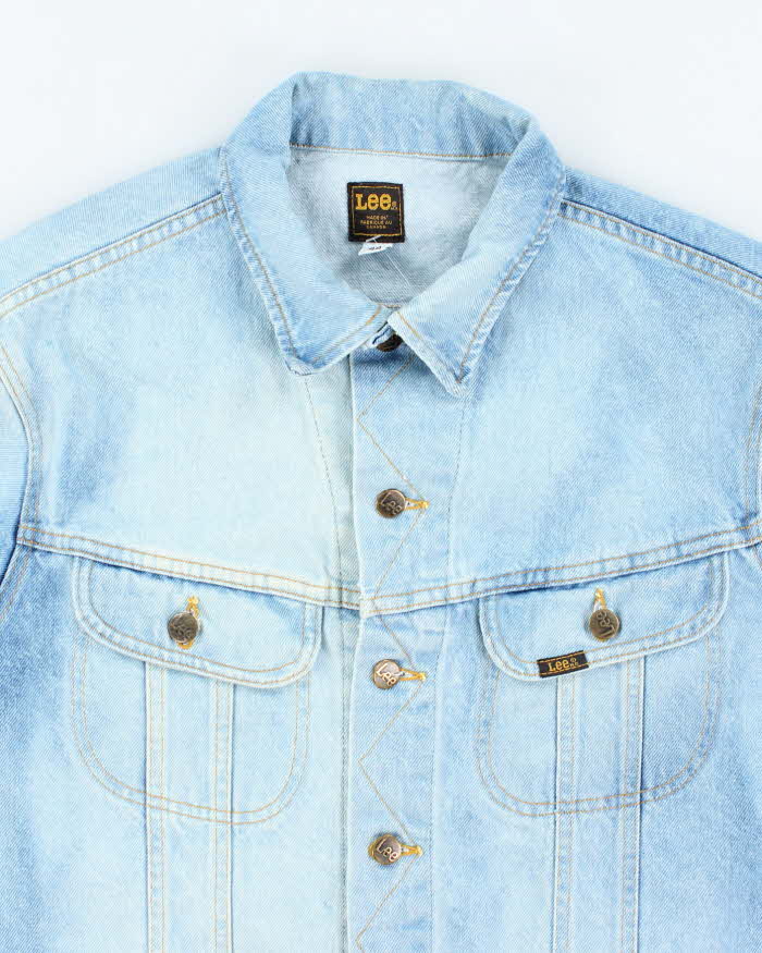 Vintage 80s Lee Button Up Light Blue Denim Jacket - L