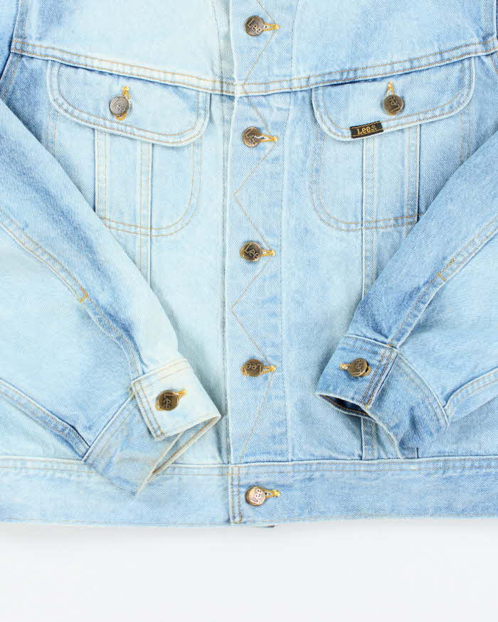 Vintage 80s Lee Button Up Light Blue Denim Jacket - L