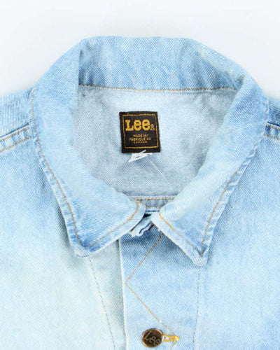 Vintage 80s Lee Button Up Light Blue Denim Jacket - L