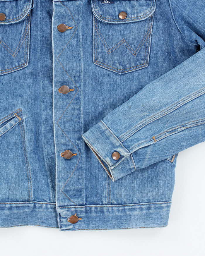 ジャケット・アウター 70s Wrangler Sta-Prest Jacket Vintage 70s Wrangler Button Up Denim Jacket - S – Rokit