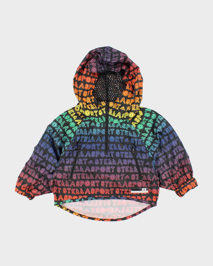Adidas Stella Sport Batwing Rainbow Pattern Windbreaker Jacket -XXS