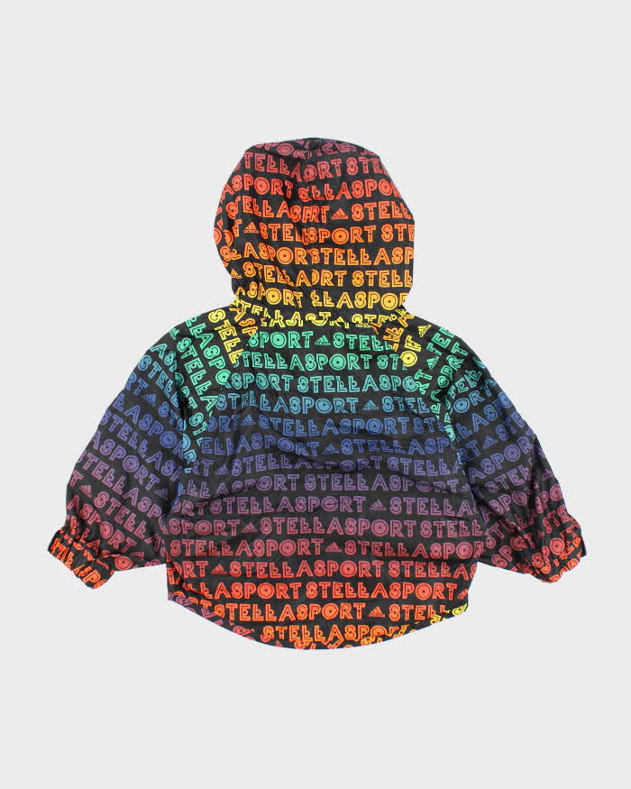 Adidas Stella Sport Batwing Rainbow Pattern Windbreaker Jacket -XXS
