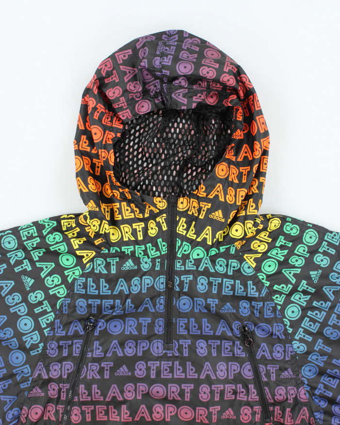 Adidas Stella Sport Batwing Rainbow Pattern Windbreaker Jacket -XXS