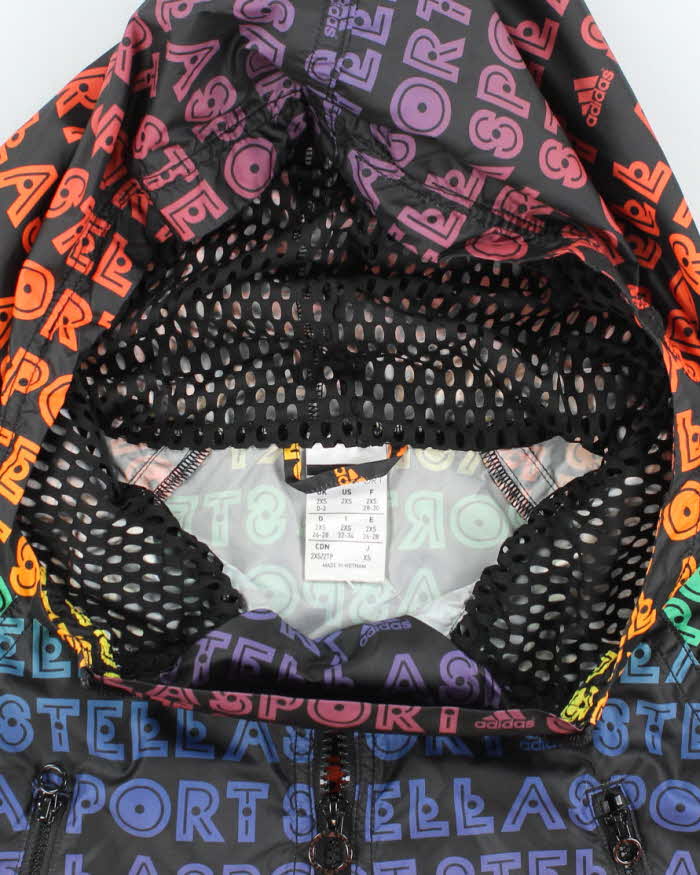 Adidas Stella Sport Batwing Rainbow Pattern Windbreaker Jacket -XXS