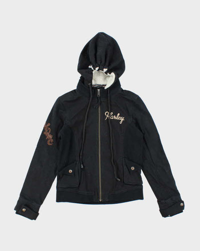 Harley Davidson Embroidered Zip Up Hoodie - XS