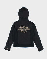 Harley Davidson Embroidered Zip Up Hoodie - XS
