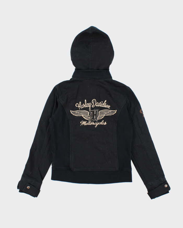 Harley Davidson Embroidered Zip Up Hoodie - XS