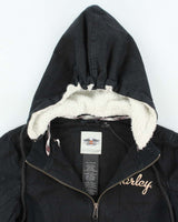 Harley Davidson Embroidered Zip Up Hoodie - XS