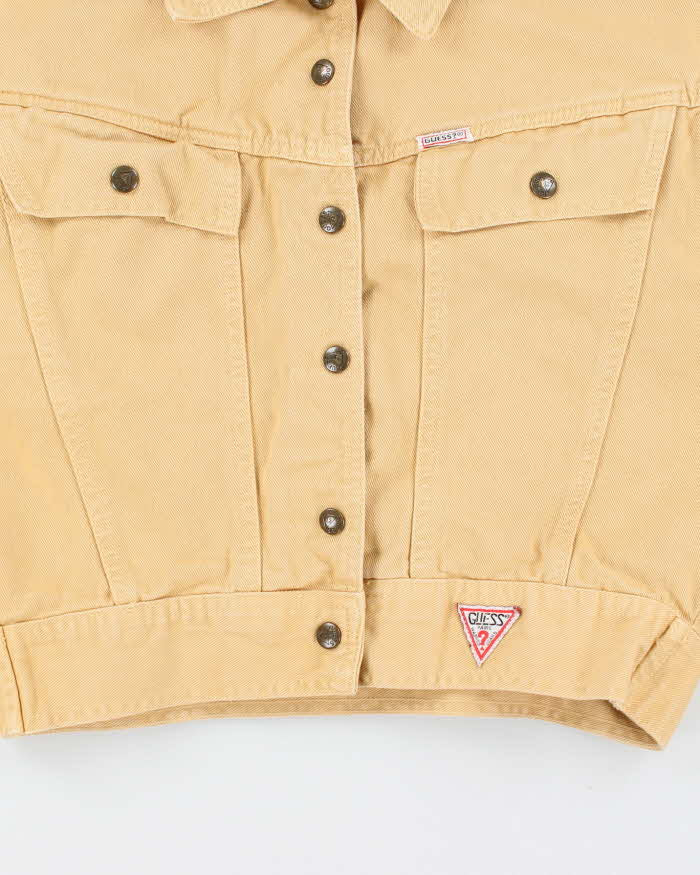 Vintage 90's Guess Heavyweight Cropped Denim Jacket - L