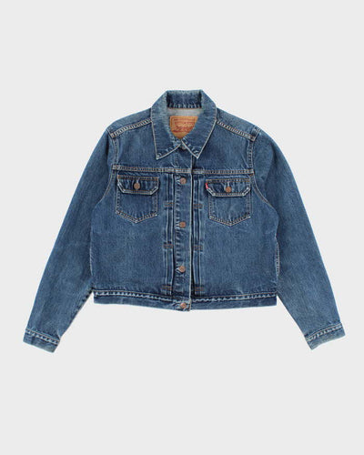 Vintage 90's Levi's Dark Wash Cropped Denim Jacket - M