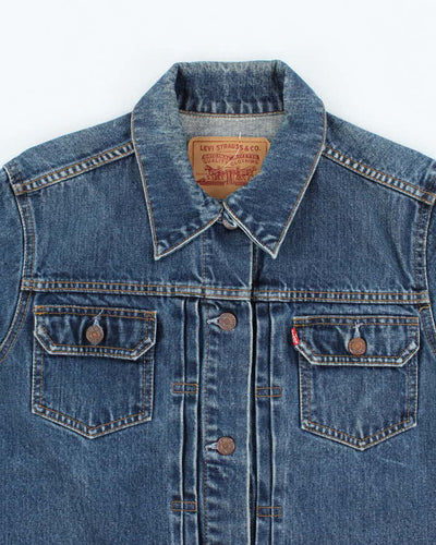 Vintage 90's Levi's Dark Wash Cropped Denim Jacket - M