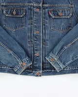 Vintage 90's Levi's Dark Wash Cropped Denim Jacket - M