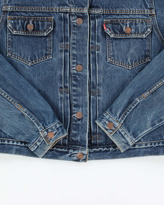 Vintage 90's Levi's Dark Wash Cropped Denim Jacket - M