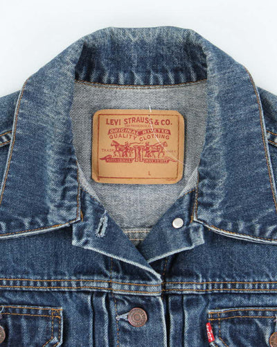 Vintage 90's Levi's Dark Wash Cropped Denim Jacket - M