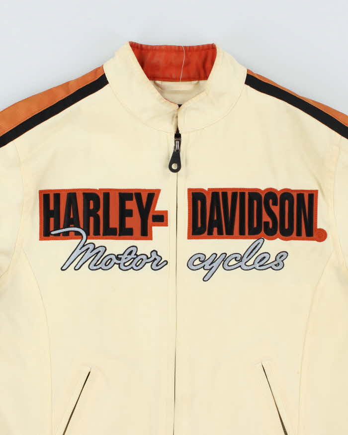 Vintage Y2K Harley Davidson Embroidered Biker Jacket - XS