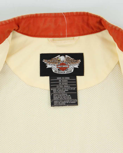 Vintage Y2K Harley Davidson Embroidered Biker Jacket - XS