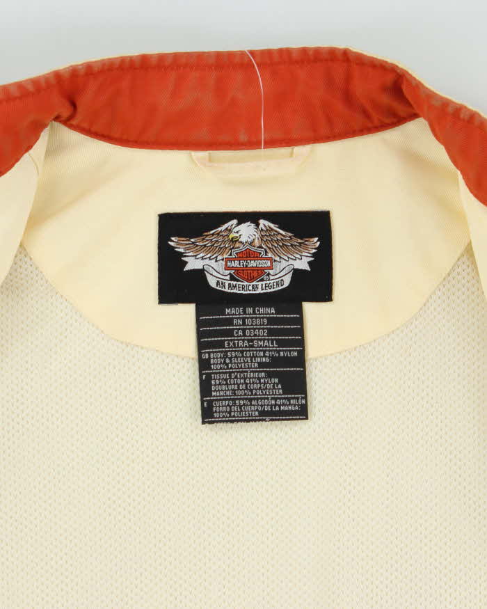 Vintage Y2K Harley Davidson Embroidered Biker Jacket - XS