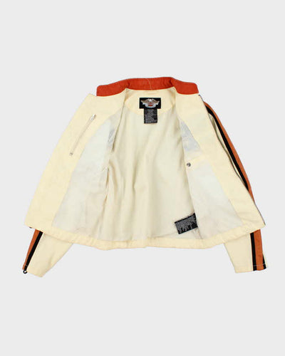 Vintage Y2K Harley Davidson Embroidered Biker Jacket - XS