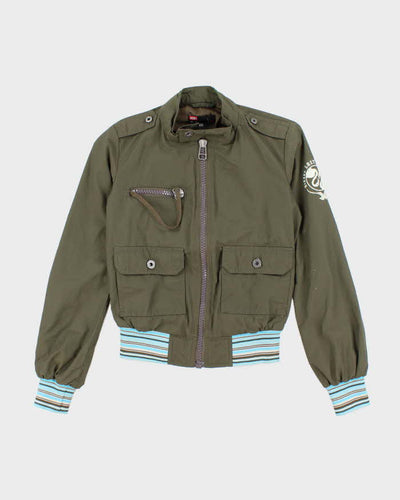 Vintage Y2K Diesel Cropped Harrington Jacket - XS