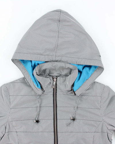 Vintage Y2K Armani Jeans Patterned Hooded Anorak Jacket - S