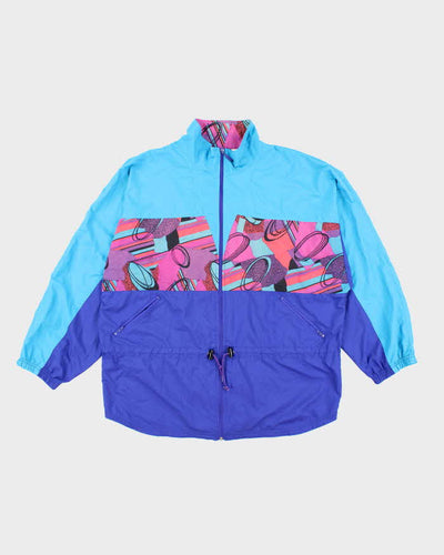Vintage 90's Reebok Patterned Windbreaker Parka Jacket -  L