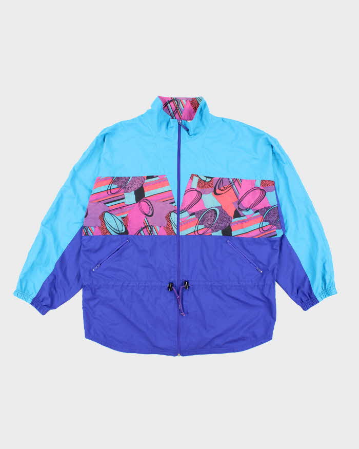 Vintage 90's Reebok Patterned Windbreaker Parka Jacket -  L