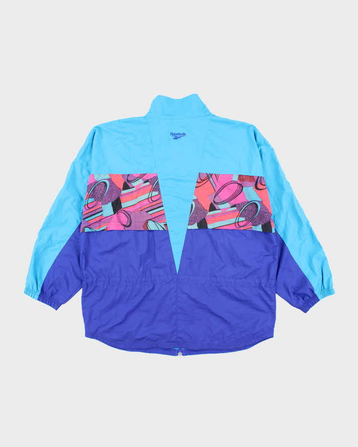 Vintage 90's Reebok Patterned Windbreaker Parka Jacket -  L